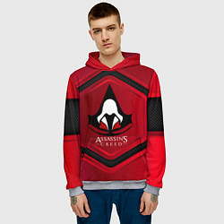 Толстовка-худи мужская Assasin's creed, цвет: 3D-меланж — фото 2