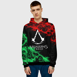 Толстовка-худи мужская Assassin’s Creed: Red & Green, цвет: 3D-черный — фото 2