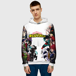 Толстовка-худи мужская My Hero Academia противостояние, цвет: 3D-белый — фото 2