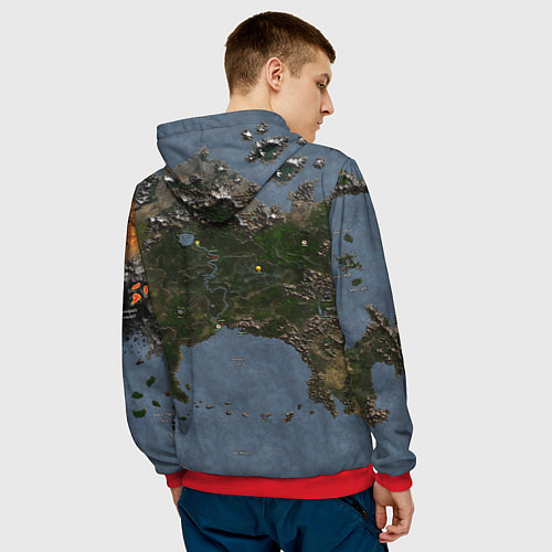 Мужская толстовка ГЕРОИ 3 / 3D-Красный – фото 4