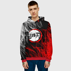 Толстовка-худи мужская KIMETSU NO YAIBA, цвет: 3D-красный — фото 2