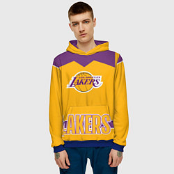Толстовка-худи мужская Los Angeles Lakers, цвет: 3D-синий — фото 2