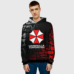 Толстовка-худи мужская RESIDENT EVIL UMBRELLA CORP, цвет: 3D-черный — фото 2