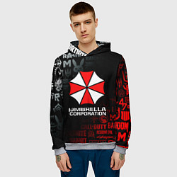 Толстовка-худи мужская RESIDENT EVIL UMBRELLA CORP, цвет: 3D-меланж — фото 2