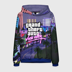 Толстовка-худи мужская Grand Theft Auto Vice City, цвет: 3D-синий