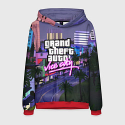Толстовка-худи мужская Grand Theft Auto Vice City, цвет: 3D-красный