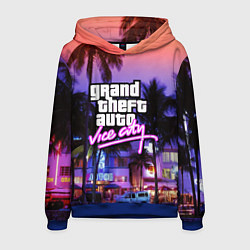 Толстовка-худи мужская Grand Theft Auto Vice City, цвет: 3D-синий