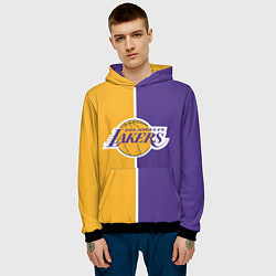 Толстовка-худи мужская LA LAKERS, цвет: 3D-черный — фото 2