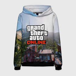 Толстовка-худи мужская GTA Online, цвет: 3D-черный