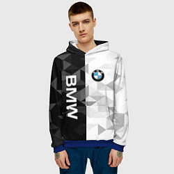 Толстовка-худи мужская BMW, цвет: 3D-синий — фото 2