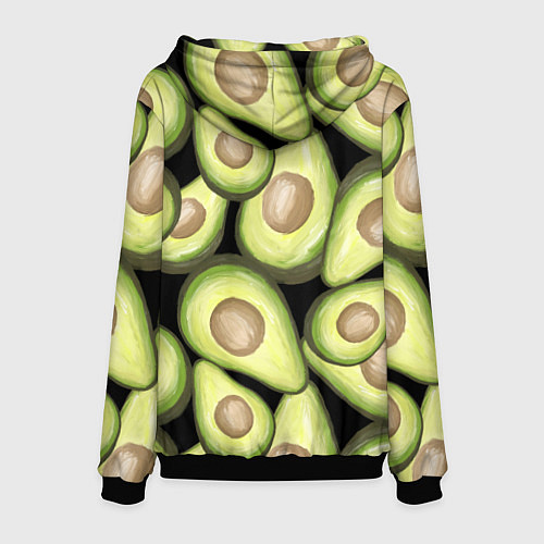 Мужская толстовка Avocado background / 3D-Черный – фото 2