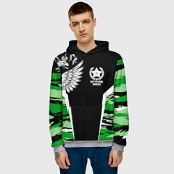 Толстовка-худи мужская Внутренние войска, цвет: 3D-меланж — фото 2