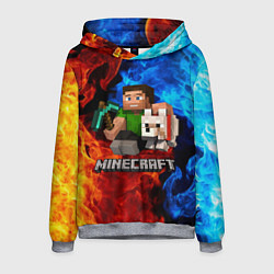 Толстовка-худи мужская MINECRAFT, цвет: 3D-меланж