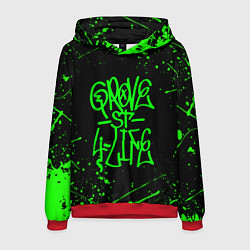 Толстовка-худи мужская GROVE STREET GTA, цвет: 3D-красный