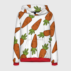 Толстовка-худи мужская Морковь, цвет: 3D-красный