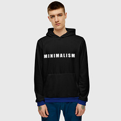 Толстовка-худи мужская Minimalism, цвет: 3D-синий — фото 2