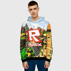 Толстовка-худи мужская ROBLOX, цвет: 3D-черный — фото 2