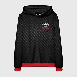 Толстовка-худи мужская TOYOTA, цвет: 3D-красный