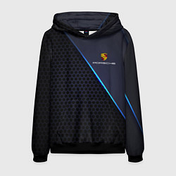 Толстовка-худи мужская PORSCHE, цвет: 3D-черный