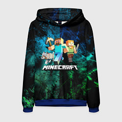 Толстовка-худи мужская Minecraft Майнкрафт, цвет: 3D-синий
