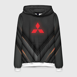 Толстовка-худи мужская MITSUBISHI, цвет: 3D-белый