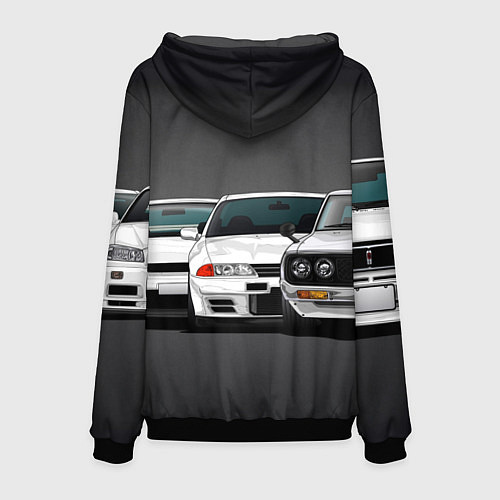 Мужская толстовка NISSAN / 3D-Черный – фото 2