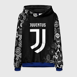 Толстовка-худи мужская JUVENTUS, цвет: 3D-синий