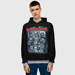 Толстовка-худи мужская Iron Maiden, цвет: 3D-меланж — фото 2