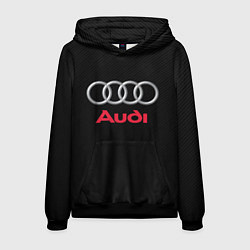 Толстовка-худи мужская AUDI, цвет: 3D-черный