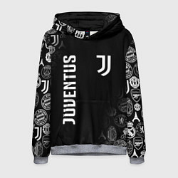 Толстовка-худи мужская JUVENTUS, цвет: 3D-меланж