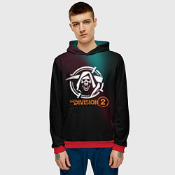Толстовка-худи мужская The Division 2 Logo, цвет: 3D-красный — фото 2