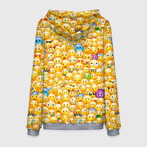 Мужская толстовка Смайлики Emoji / 3D-Меланж – фото 2