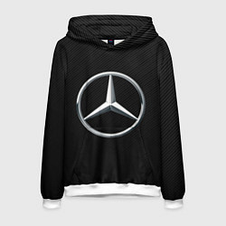 Толстовка-худи мужская MERCEDES-BENZ CARBON, цвет: 3D-белый