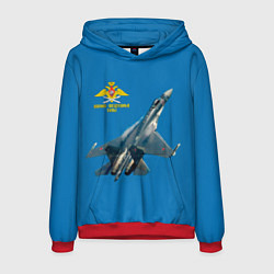 Толстовка-худи мужская ВВС, цвет: 3D-красный