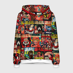 Толстовка-худи мужская ЧЕРНОЕ ЗЕРКАЛО, цвет: 3D-белый