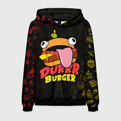 Толстовка-худи мужская Fortnite Durrr Burger, цвет: 3D-черный