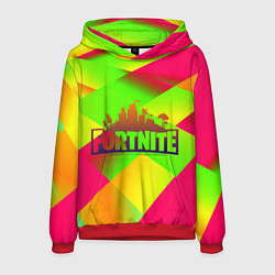 Толстовка-худи мужская Fortnite гамма абстракция, цвет: 3D-красный