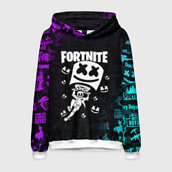 Толстовка-худи мужская Fortnite x Marshmello x Games, цвет: 3D-белый