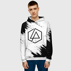 Толстовка-худи мужская LINKIN PARK, цвет: 3D-белый — фото 2