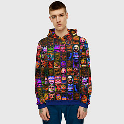 Толстовка-худи мужская Five Nights At Freddy's, цвет: 3D-синий — фото 2