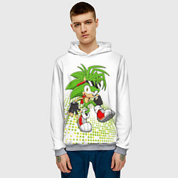 Толстовка-худи мужская Sonic, цвет: 3D-меланж — фото 2