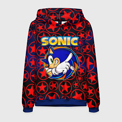 Толстовка-худи мужская Sonic, цвет: 3D-синий