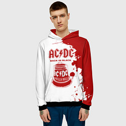 Толстовка-худи мужская ACDC Back in Black, цвет: 3D-черный — фото 2