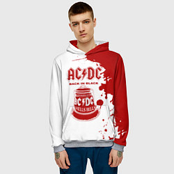 Толстовка-худи мужская ACDC Back in Black, цвет: 3D-меланж — фото 2