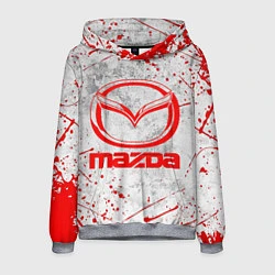 Толстовка-худи мужская MAZDA RED LOGO, цвет: 3D-меланж