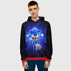 Толстовка-худи мужская SONIC, цвет: 3D-красный — фото 2