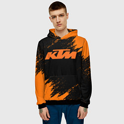 Толстовка-худи мужская KTM, цвет: 3D-черный — фото 2