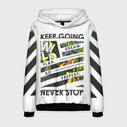 Толстовка-худи мужская Off-White: Keep Going, цвет: 3D-черный