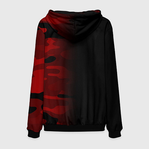 Мужская толстовка RED BLACK MILITARY CAMO / 3D-Черный – фото 2