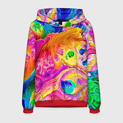 Толстовка-худи мужская TIE DYE, цвет: 3D-красный